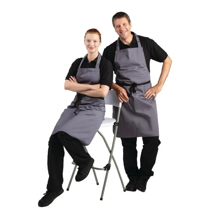 Whites Polycotton Bib Apron Charcoal  Aprons