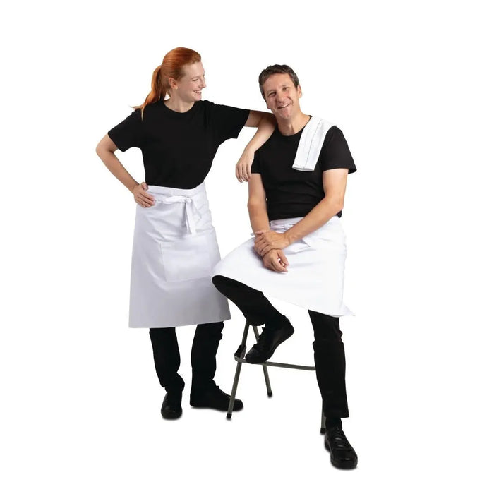 Whites Regular Bistro Apron White  Aprons