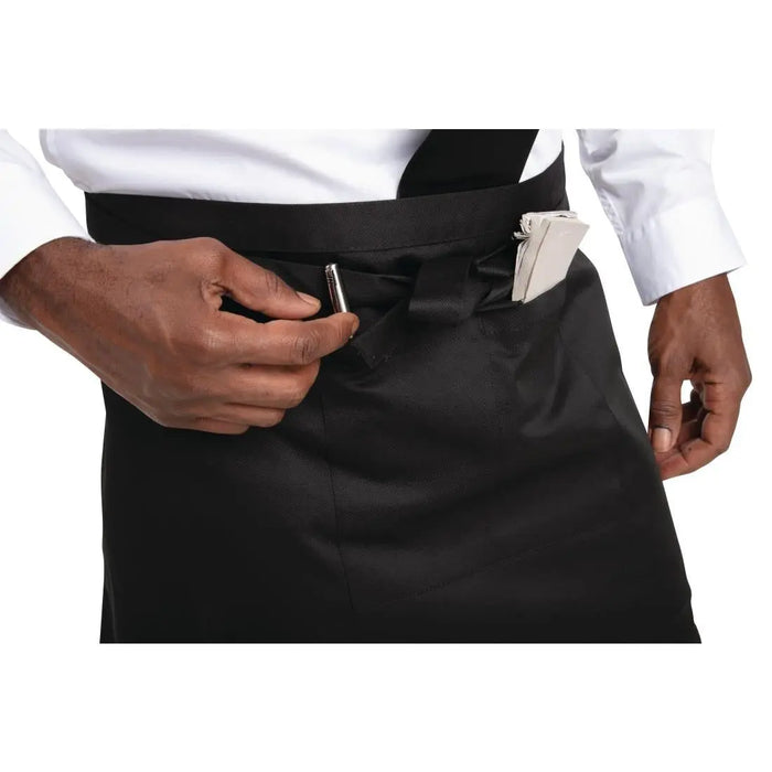 Whites Short Bistro Apron Black