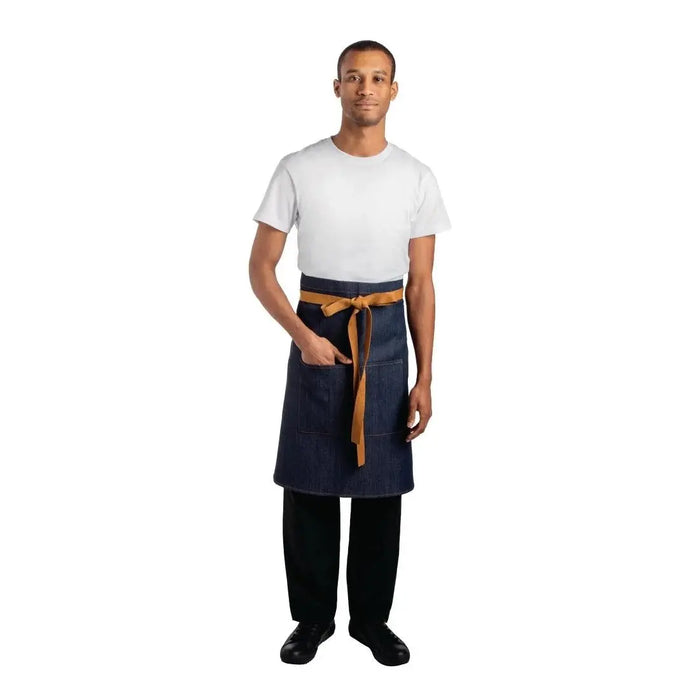 Whites Short Waist Apron Blue Denim  Aprons