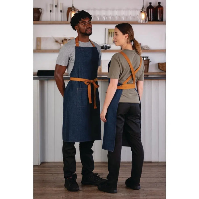 Whites Southside X-Cross Back Apron Blue Denim  Aprons