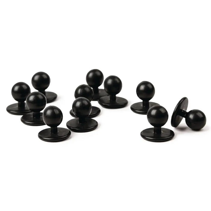 Whites Stud Buttons Black A016 (12 Pack)