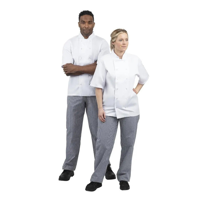 Whites Unisex Vegas Checkered Chef Pants Blue/White  Chef Pants