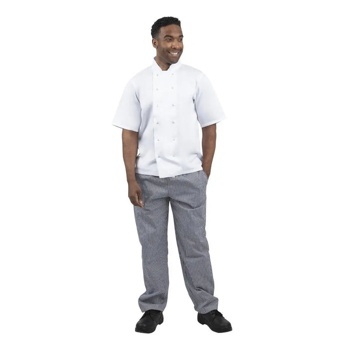 Whites Unisex Vegas Checkered Chef Pants Blue/White  Chef Pants