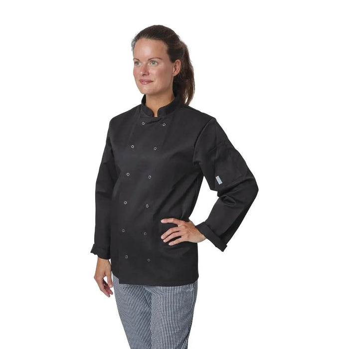 Whites Vegas Unisex Chef Jacket Long Sleeve Black