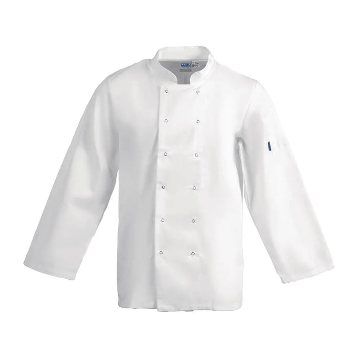 Whites Vegas Unisex Chef Jacket Long Sleeve White - A134-XS - Simply Hospitality NZ
