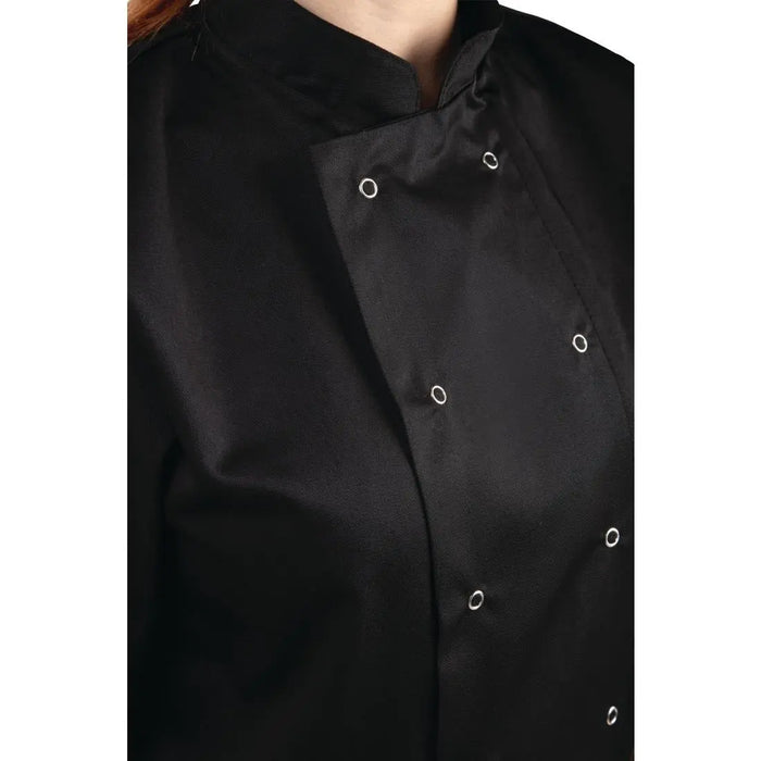 Whites Vegas Unisex Chef Jacket Short Sleeve Black  Chef Jackets and Shirts