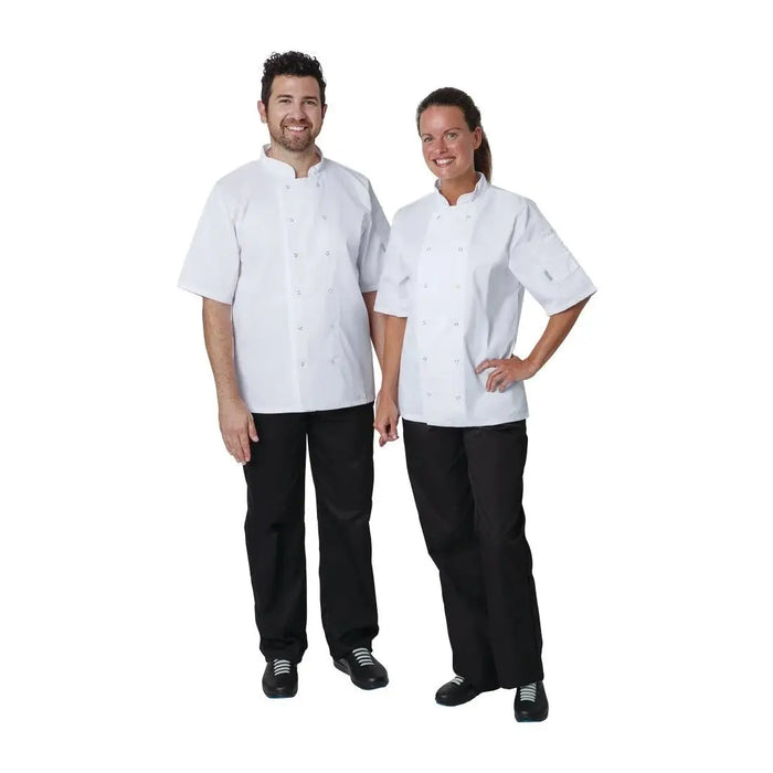 Whites Vegas Unisex Chef Jacket Short Sleeve White  Chef Jackets and Shirts