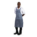Whites Waterproof Bib Apron Blue Stripe  Aprons
