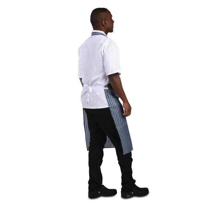 Whites Waterproof Bib Apron Blue Stripe  Aprons