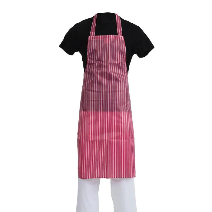 Whites Waterproof Bib Apron Red Stripe  Aprons