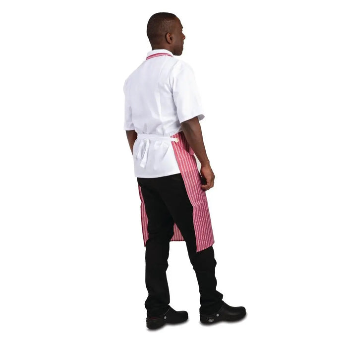 Whites Waterproof Bib Apron Red Stripe  Aprons