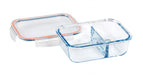 Wiltshire Rectangle Glass Container with 2 Dividers 930ml  Meal Storage