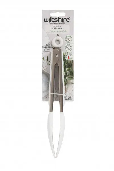 Wiltshire Silicone Tongs White 23cm  Tongs & Turners