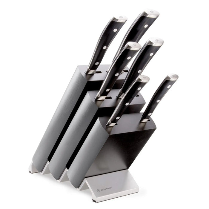 Wusthof Classic Ikon 7 Piece Knife Block Set Black  Knife Sets