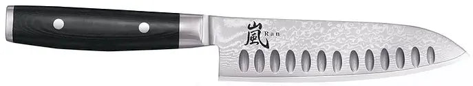 Yaxell RAN Japanese Damascus Santoku Knife 165mm Hollow Ground  Santoku Knives