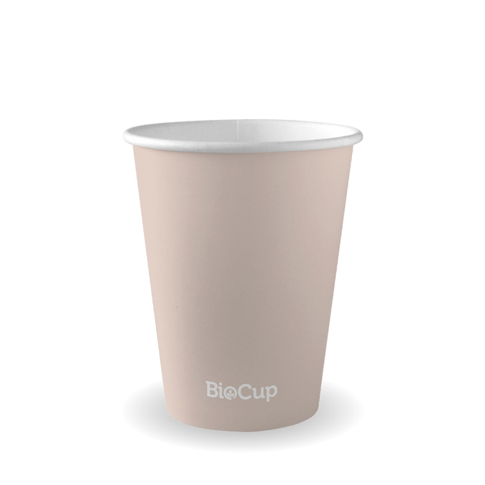 BioPak Stone Aqueous Single Wall Hot BioCups – 390ml - 12oz – 90mm rim