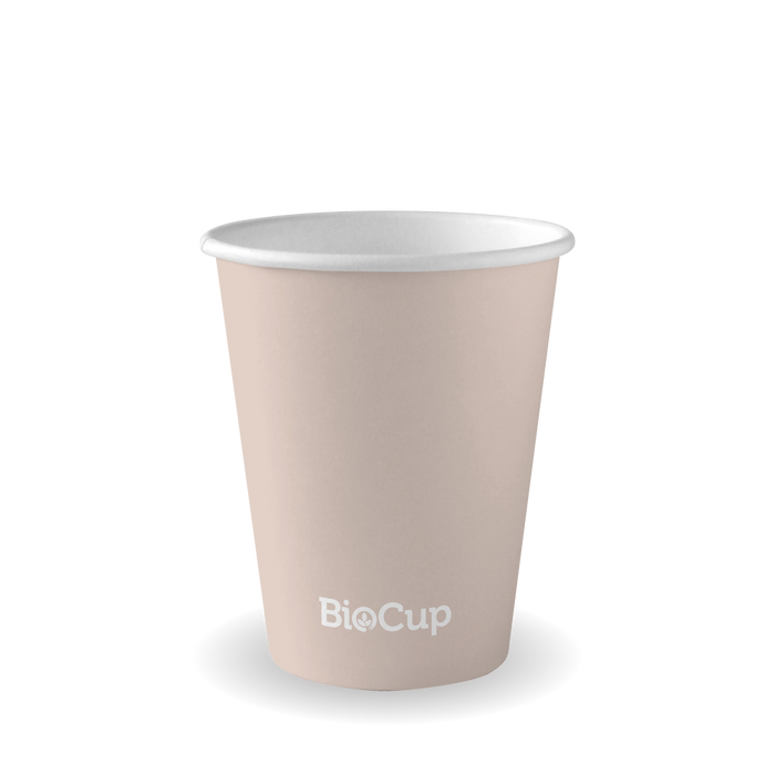 BioPak Stone Aqueous Single Wall Hot BioCups – 280ml - 8oz – 80mm rim