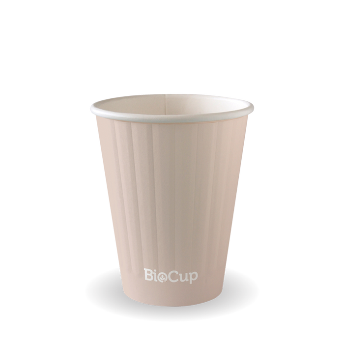 BioPak Stone Aqueous Double Wall Hot BioCups – 255ml - 8oz – 80mm rim