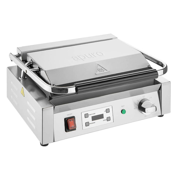 Apuro Large Contact Grill Flat Plates with Timer - CU607-A - Simply Hospitality NZ