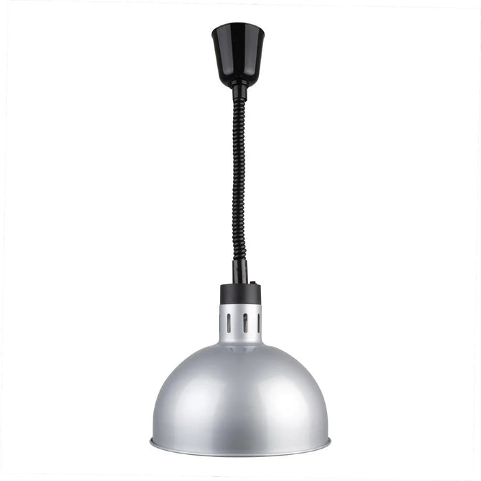 Apuro Retractable Dome Heat Lamp Silver 2.5kW - DY461-A - Simply Hospitality NZ