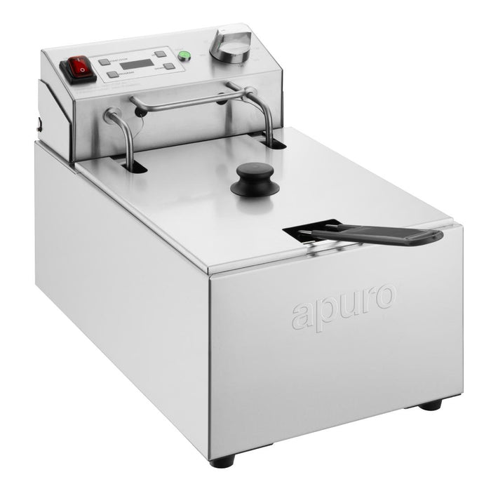 Apuro Single Electric Fryer with Timer 5Ltr - CU622-A - Simply Hospitality NZ