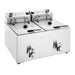 Apuro Twin Tank Electric Fryer with Timer - 2x8Ltr - 2x2.9kW - CU621-A - Simply Hospitality NZ