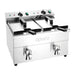 Apuro Twin Tank Induction Fryer - 2x7.5Ltr - 2x3kW - CT012-A - Simply Hospitality NZ