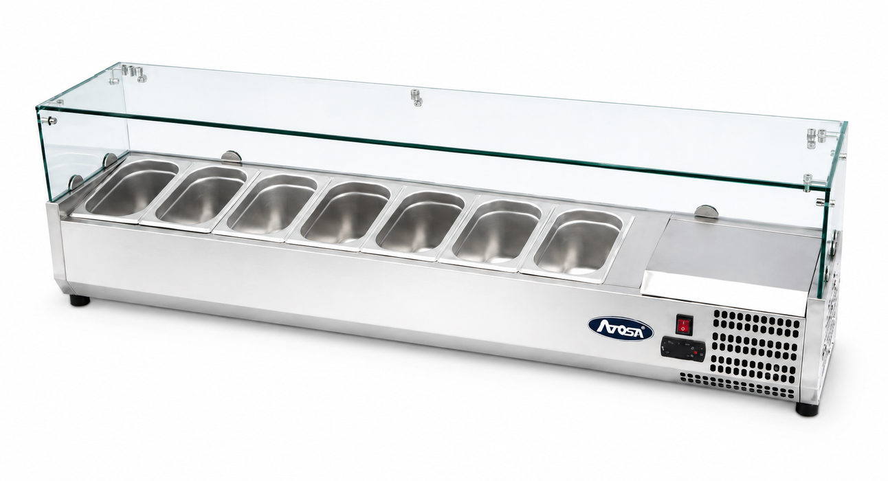 Atosa ESL3883 and ESL3884 1505mm countertop salad bar - Simply Hospitality NZ