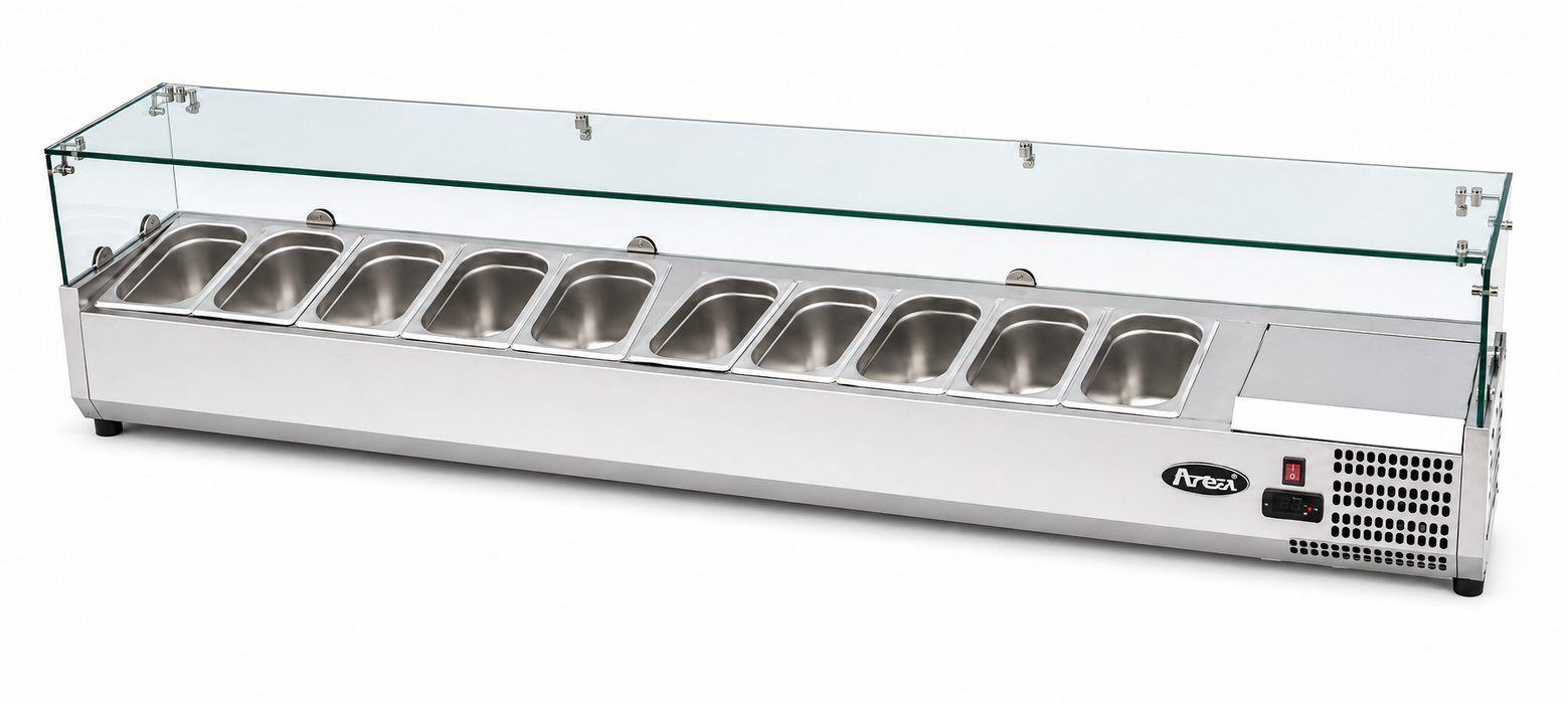 Atosa ESL3889 and ESL3890 2005mm countertop salad bar - Simply Hospitality NZ