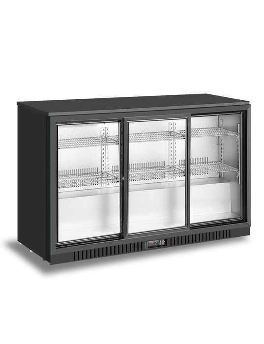 Snowman Sliding Door Back Bar Cooler - 1350mm - 3 Sliding Doors - BB-330SEC
