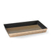 BioPak BioBoard Sushi Trays – Large sushi tray FSC Mix - kraft and black
