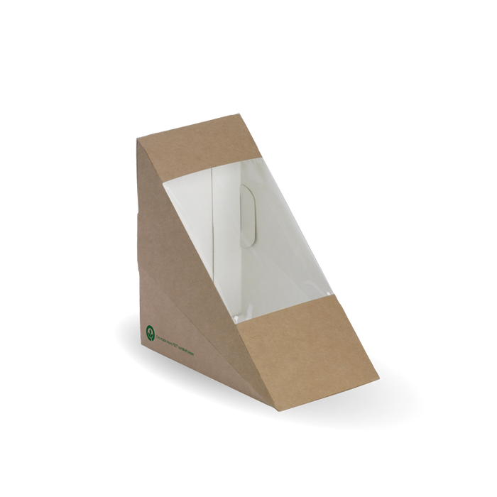 BioPak BioBoard Sandwich & Wrap Wedges – Medium BioBoard Sandwich Wedge