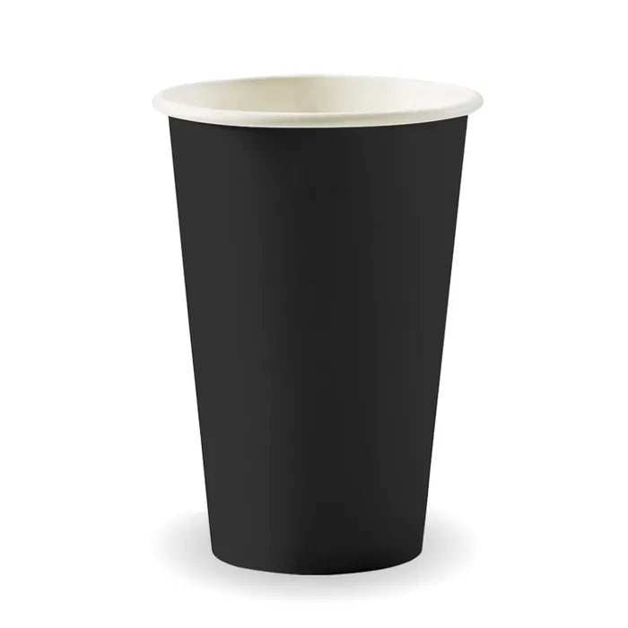 BioPak Black Aqueous Single Wall Hot BioCups