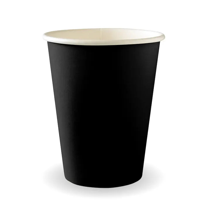 BioPak Black Aqueous Single Wall Hot BioCups