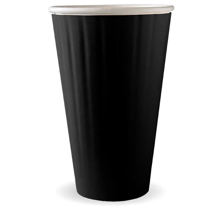 BioPak Black Aqueous Double Wall Hot BioCups
