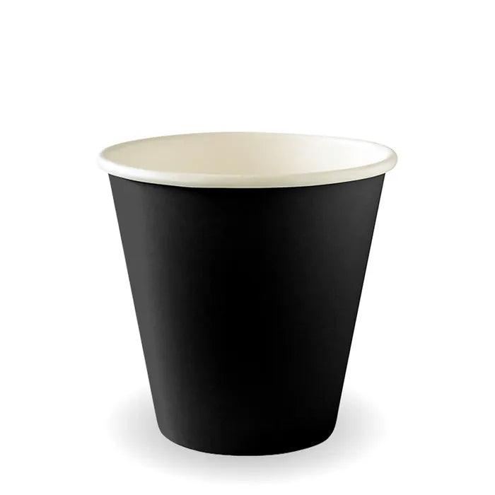 BioPak Black Aqueous Single Wall Hot BioCups