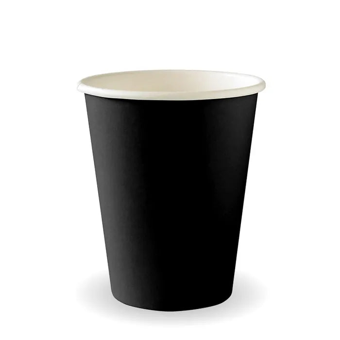 BioPak Black Aqueous Single Wall Hot BioCups