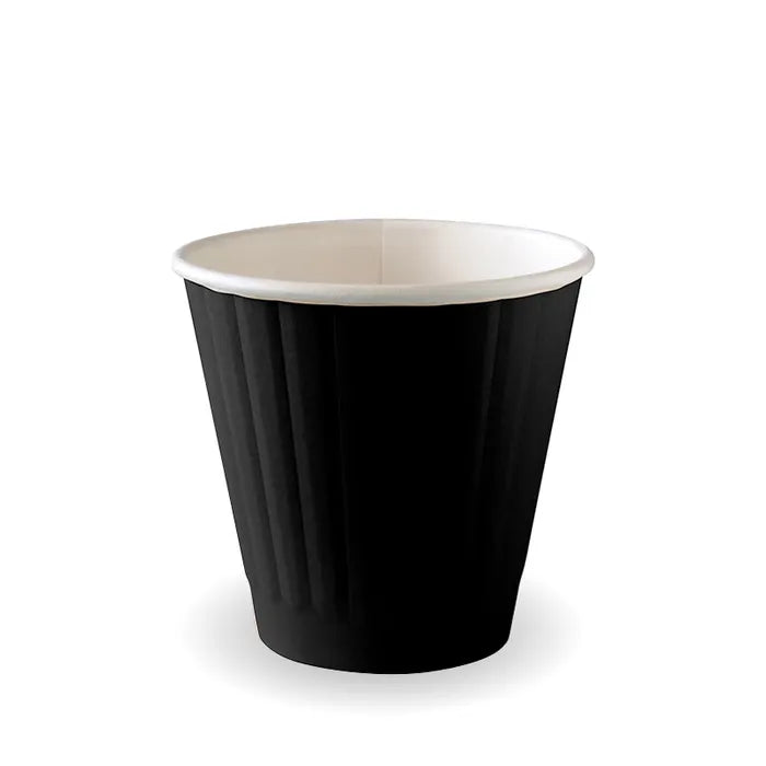 BioPak Black Aqueous Double Wall Hot BioCups
