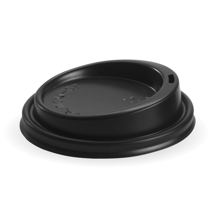 BioPak PS Hot Cup Lids – 90mm – Standard – Black