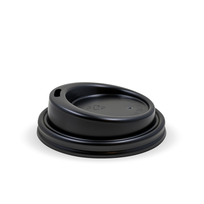BioPak PS Hot Cup Lids – 63mm – Sipper – Black
