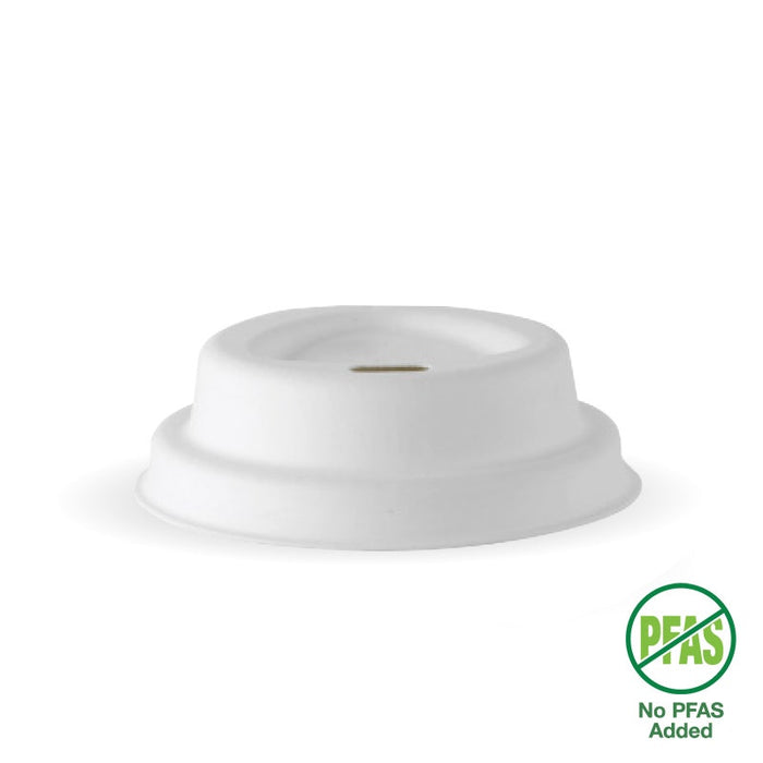 BioPak Plant Fibre Hot Cup Lids – 63mm – Standard – White