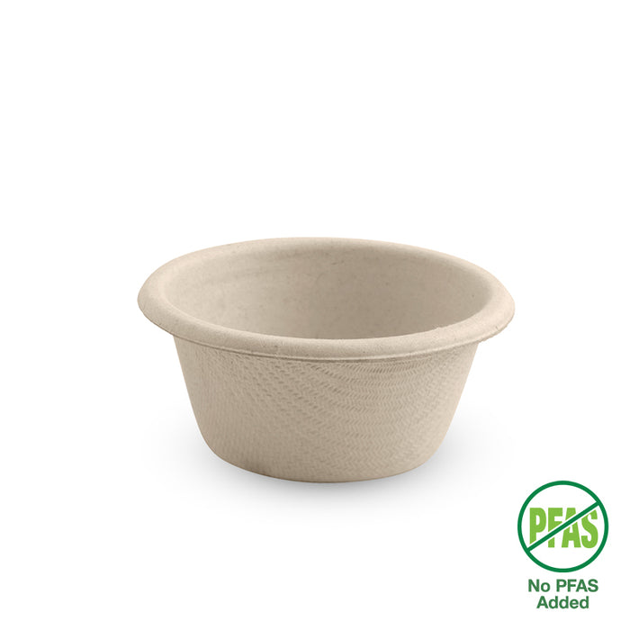 BioPak BioCane Sauce Cups – 30ml Natural Plant Fibre Sauce – carton of 1,000