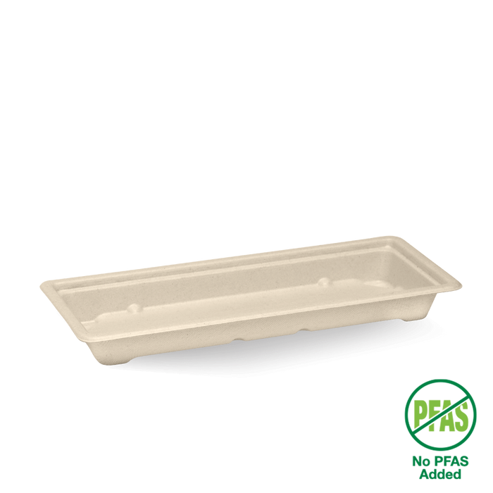 BioPak BioCane Sushi Trays – Long Plant Fibre Sushi Tray – carton of 600