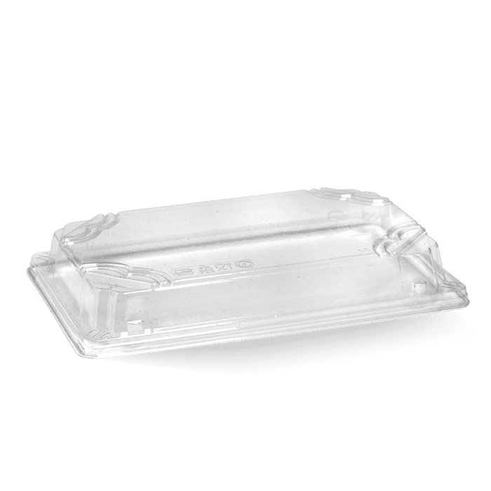 BioPak BioCane Sushi Tray Lids – Large PLA Sushi Tray Lid – carton of 600
