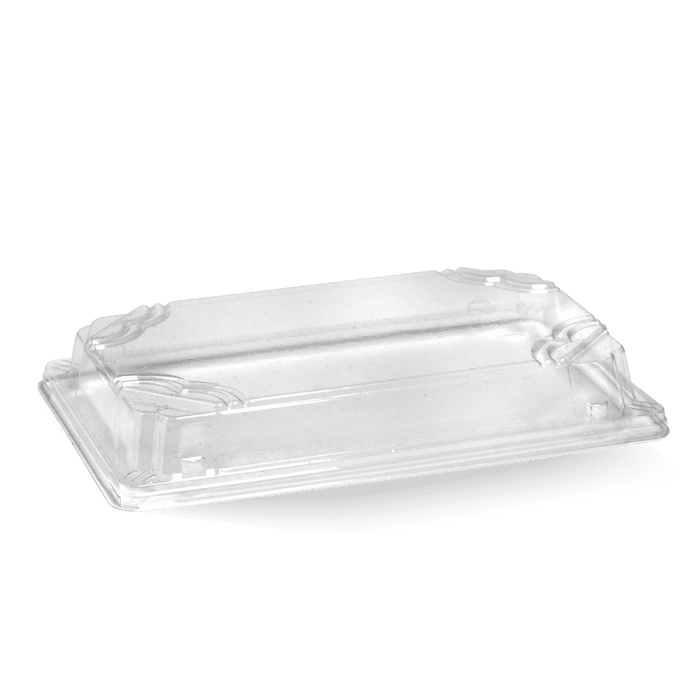 BioPak BioCane Sushi Tray Lids – Large sushi tray PET lid – clear – carton of 600