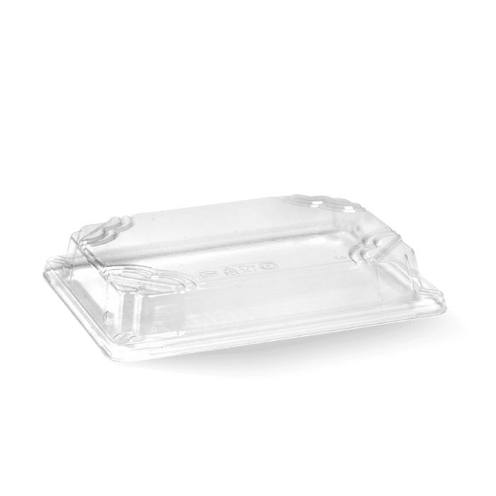 BioPak BioCane Sushi Tray Lids – Medium PLA Sushi Tray Lid – carton of 600