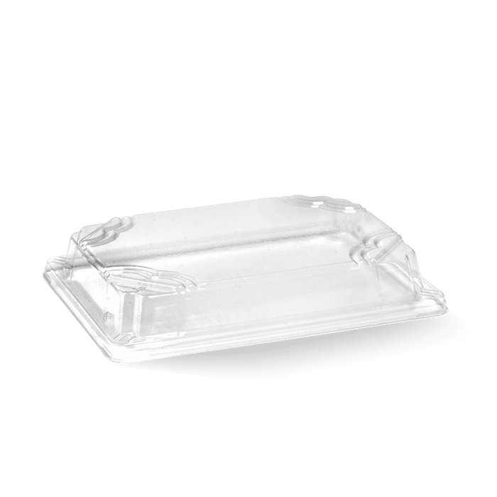 BioPak BioCane Sushi Tray Lids – Medium sushi tray PET lid – clear – carton of 600