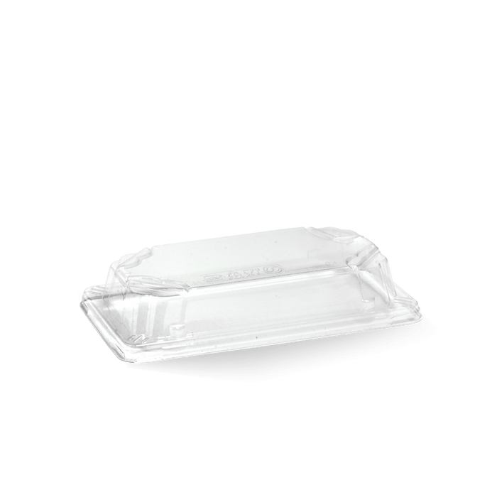 BioPak BioCane Sushi Tray Lids – Small PLA Sushi Tray Lid – carton of 600