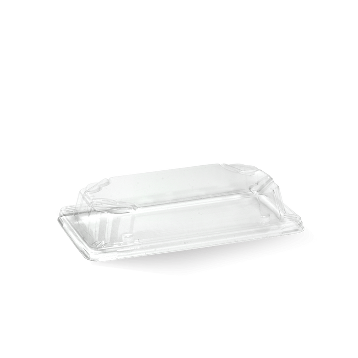 BioPak BioCane Sushi Tray Lids – Small sushi tray PET lid – clear – carton of 600